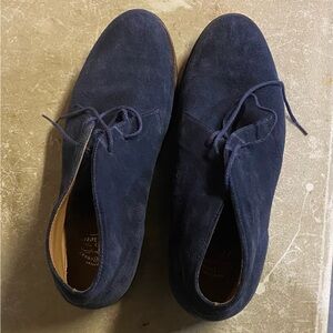 J. Crew Men's Dark Blue Suede Chukka Boots